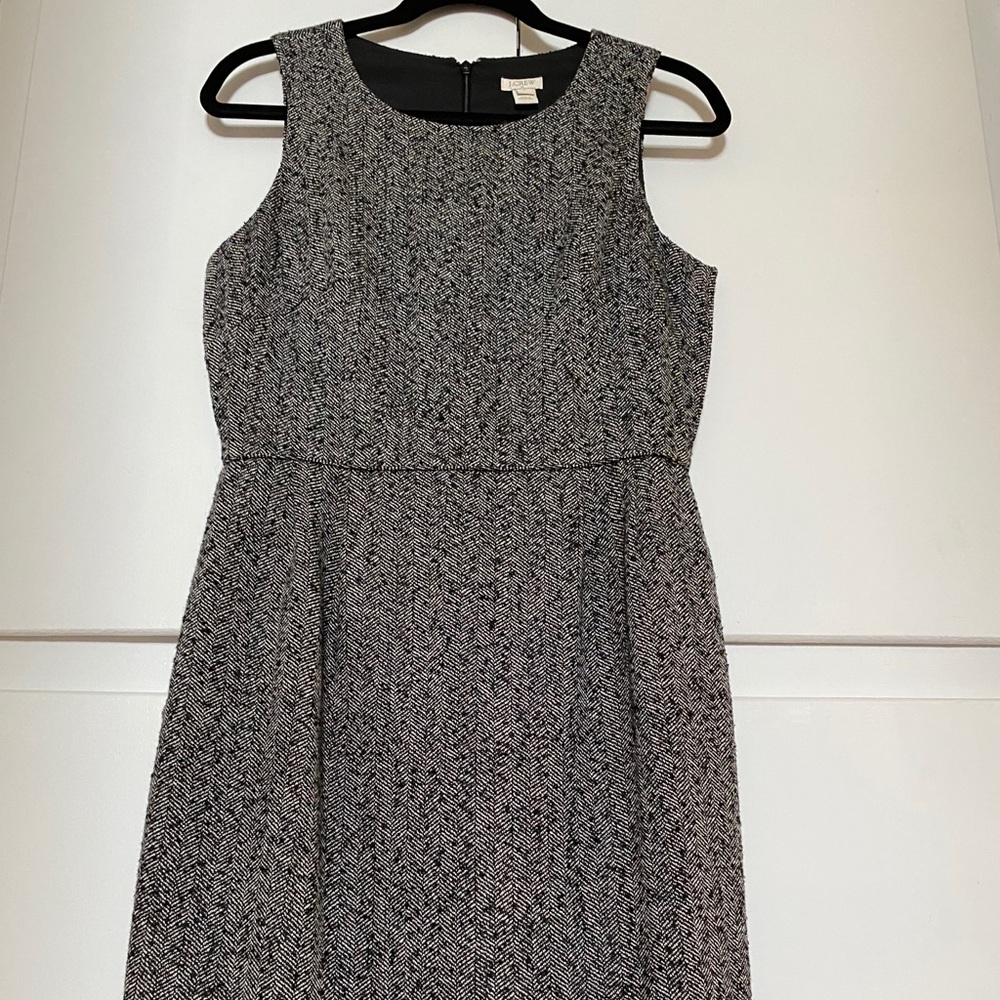 J Crew Houndstooth Dress w Pockets 4 NWT